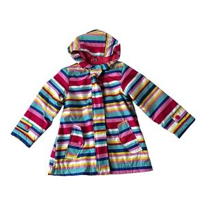CARTER’S Striped Fleece Lined Hooded Transition Spring Fall Jacket Size 5